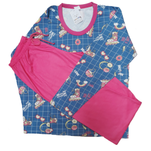 0367 Pijama Roller com Calça Pink 14